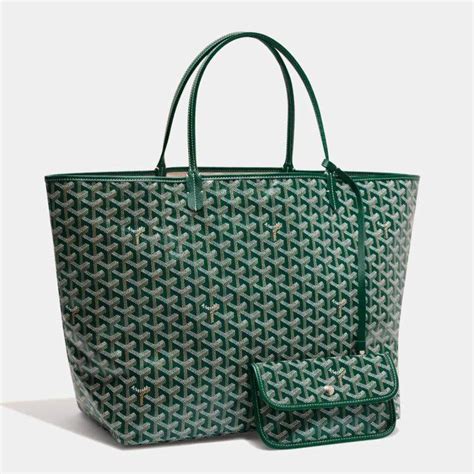 goyard anjou green|cost of personalized goyard tote.